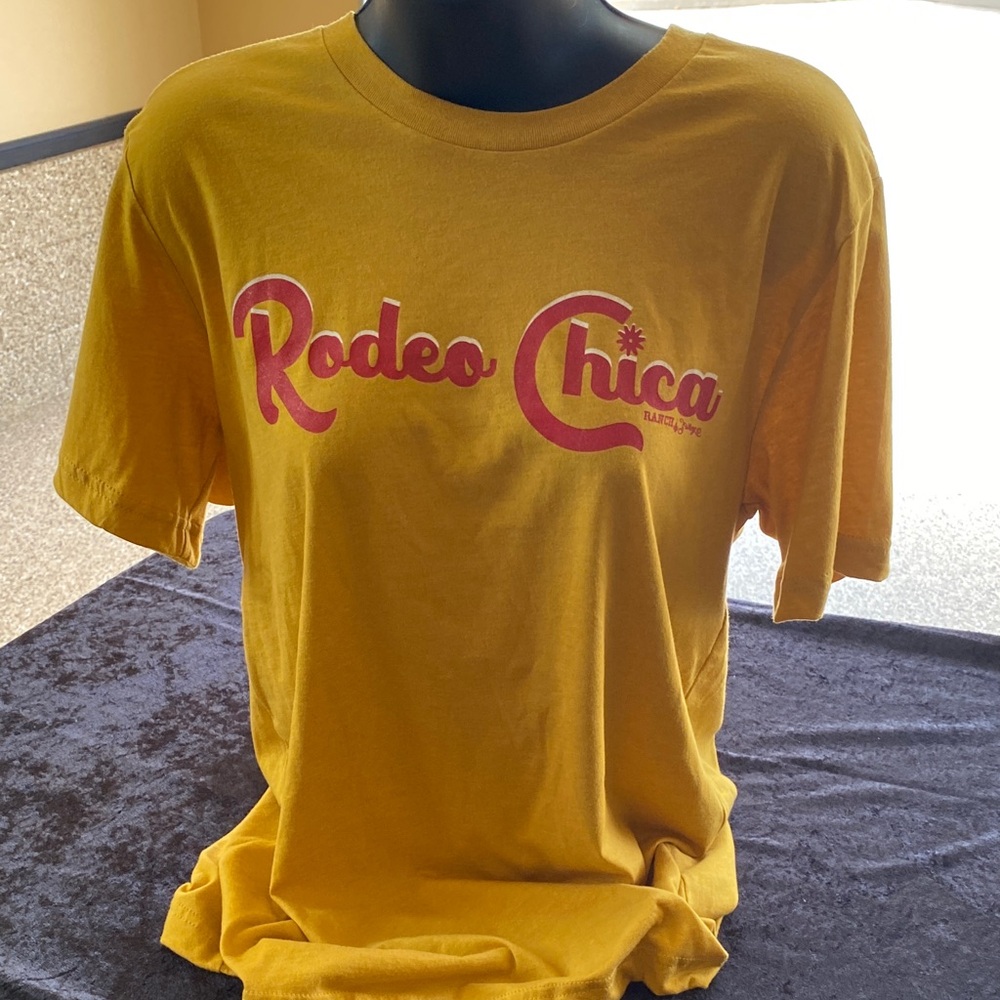 Women’s Rodeo Chica Tee.  Size M to Large